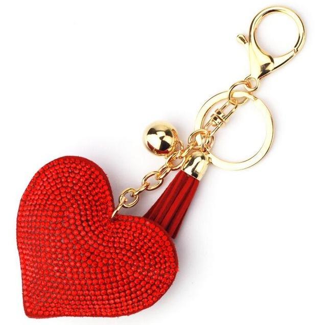 Porte-clés En Forme De Cœur Imprimé Léopard - Cuir Synthétique - 10x7 Cm - Accessoire Sac à Main Et Clés De Voiture