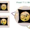 Magique taie d'oreiller avec emojis en paillettes