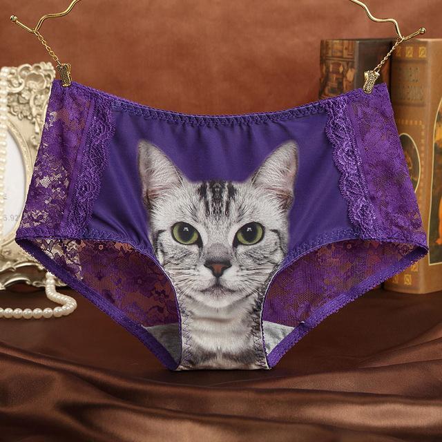 Culotte sexy à motif chat