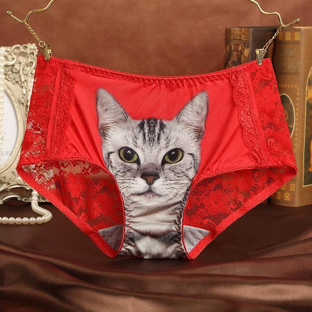 Culotte sexy à motif chat