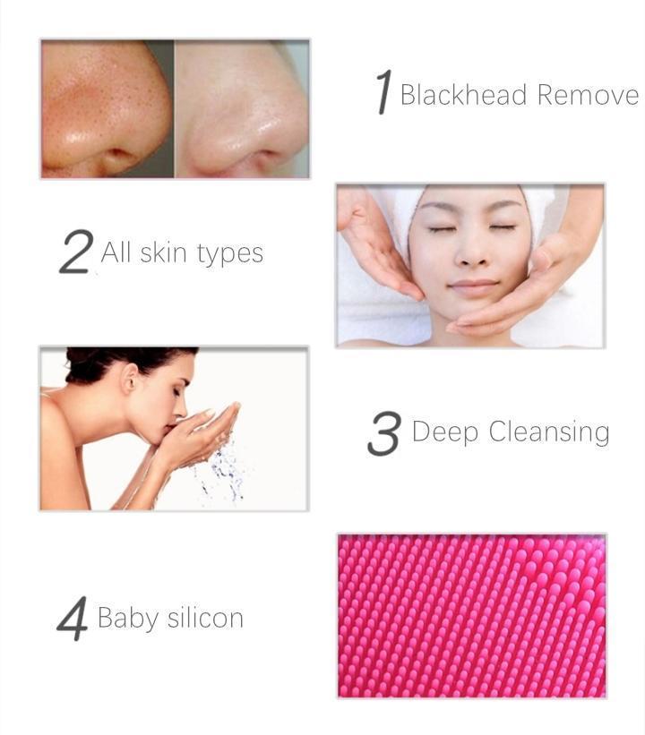 Brosse de nettoyage faciale en silicone