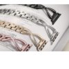Bracelet Luxe pour  Montre Apple iWatch Réglable En Acier Inoxydable