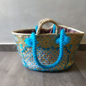 Beach Bag: Grand Sac De Plage et Pic Nic 100% Fait-Main