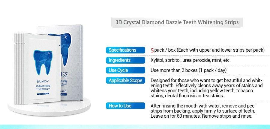 Patch de blanchiment des dents 3D ( 10 pièces )