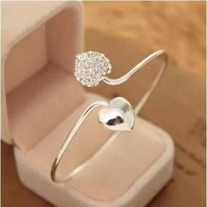 Bracelet Femme Double Coeur