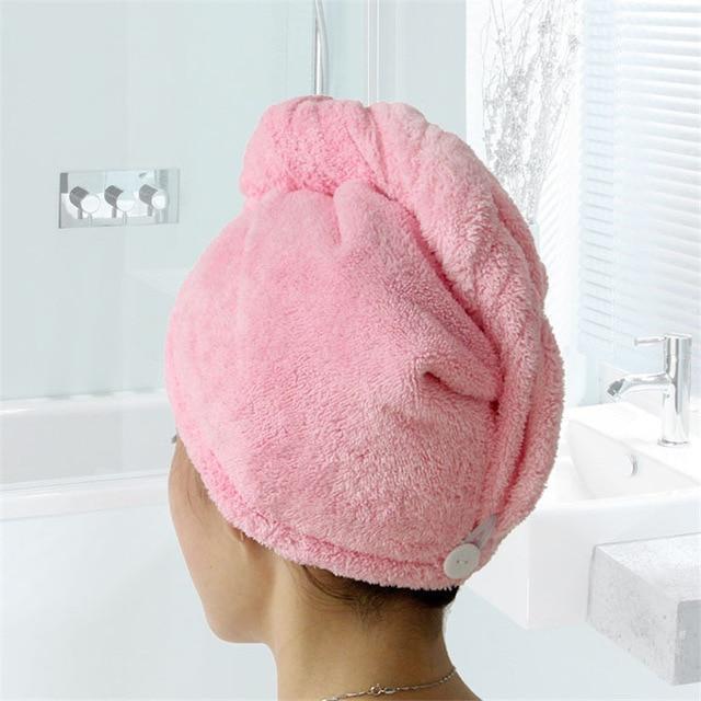 Turbans Séchage Cheveux Microfibre 2 Pièces - Nœud Papillon - Absorbant Rapide, Pour Femmes