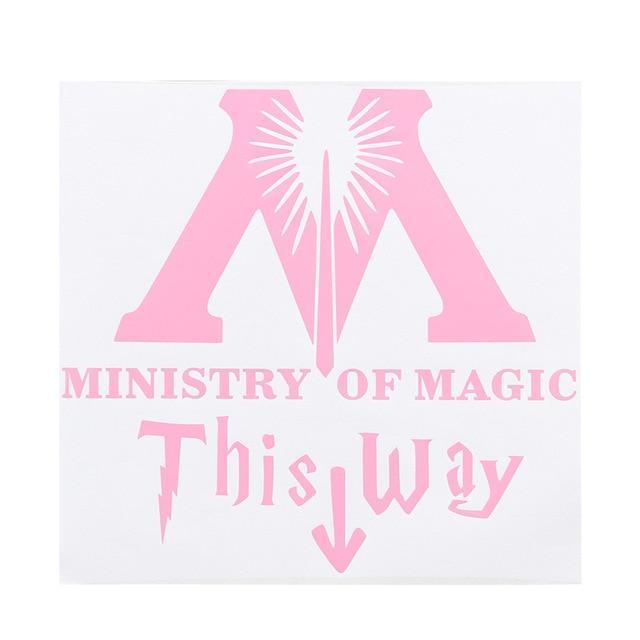 Stickers ministère de la magie par ici ( 5 pièces )