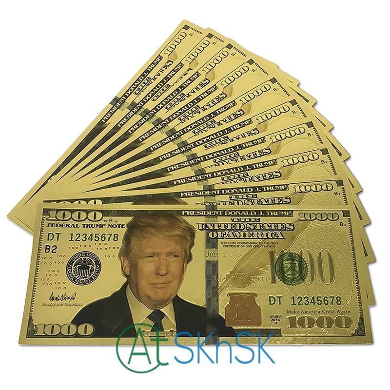 Billet dollar plaqué Donald Trump ( 10 pièces )