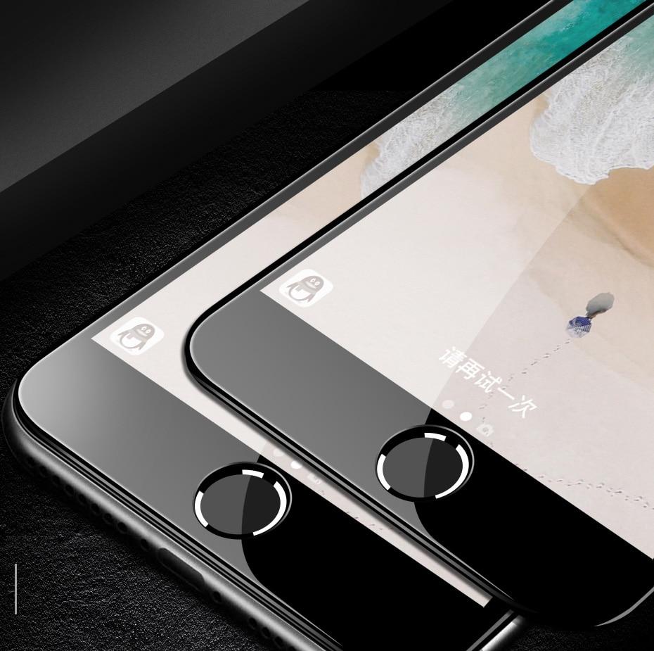 Protège écran 6D en verre trempé pour iPhone