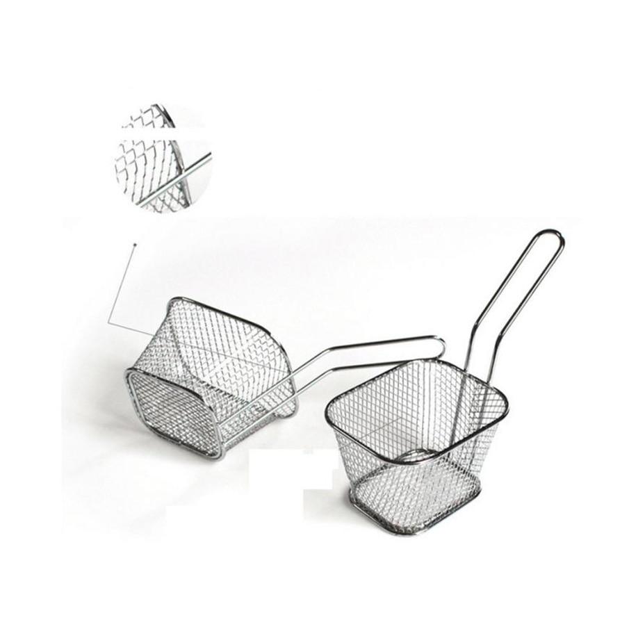 Panier Frite Mini En Inox - Lot De 4 Pour Présentation Chic Et Contrôle Des Portions