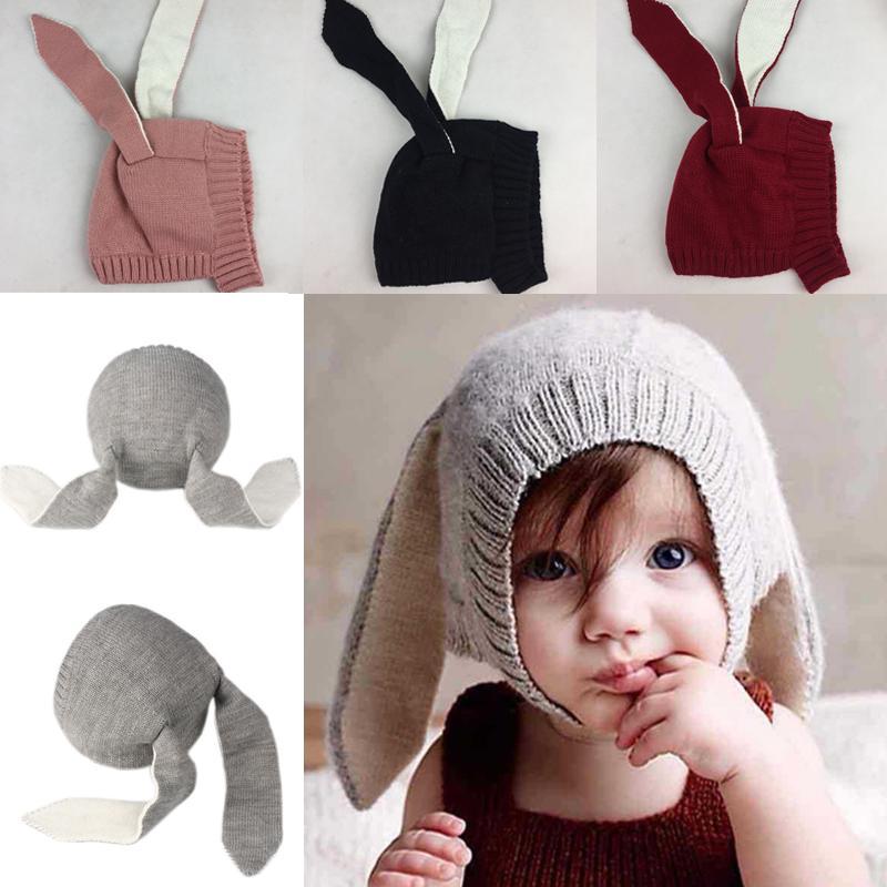 Cagoule enfant tricoté avec oreille de lapin • Enfant World