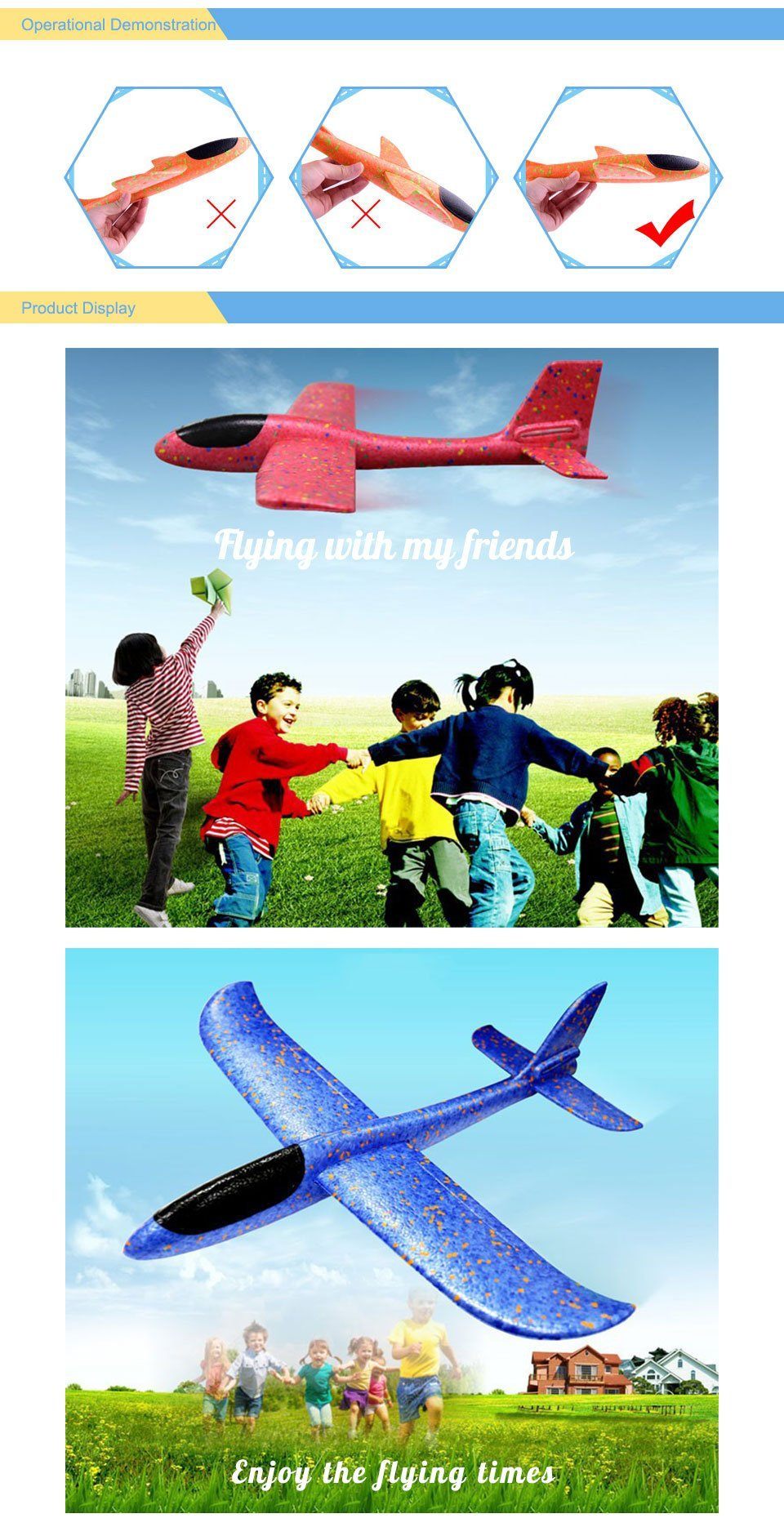 Avion planeur en polystyrène