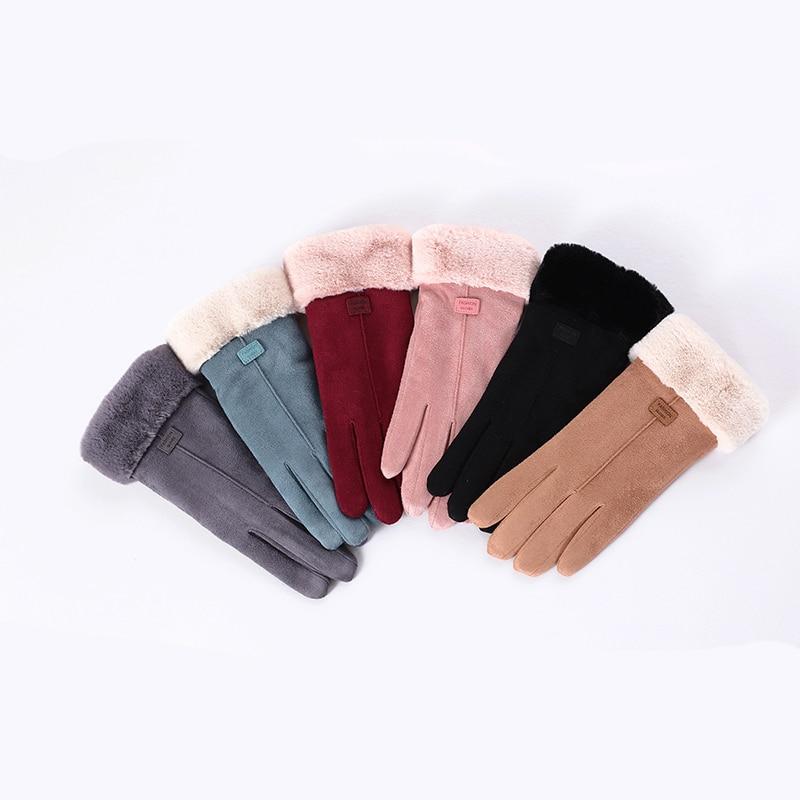 Gants D’hiver Femme Tactiles – Tricot Microfibre Chaud, écran Tactile, Poignets élastiques, Cadeau Noël Tendance