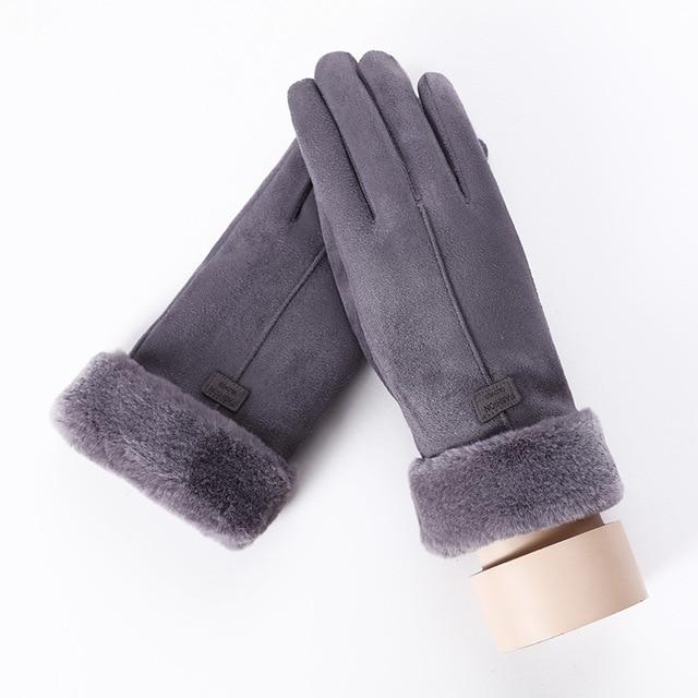 Gants Tactiles Pour Femme - Taille M, Matière Nylon/spandex, Couleur Chat Gris