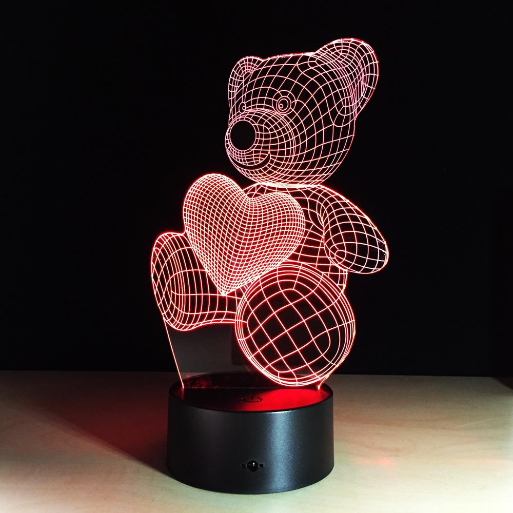 Veilleuse Ours 3D Led