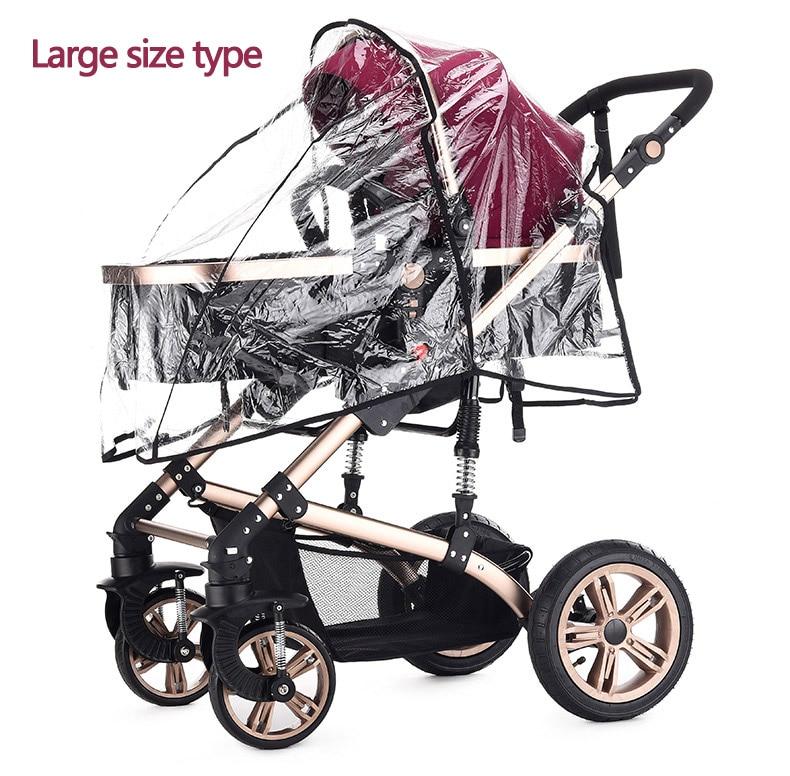 Housse De Pluie Et Coupe-vent Pour Poussette - Transparente, Ajustable Et Respirante - Protection Complète Bébé